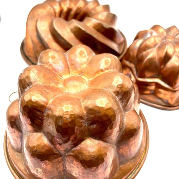 3 Vintage French Copper Molds - Picture 10 of 11